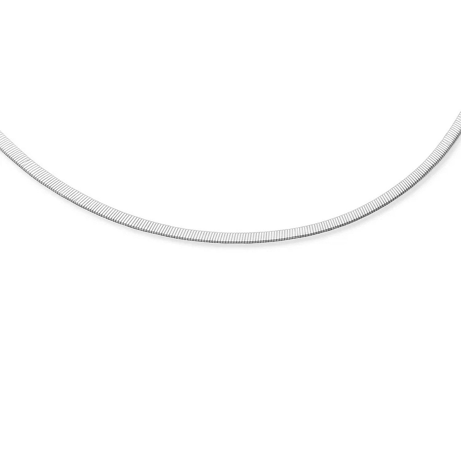 4.0mm 14k Two Tone Gold Reversible Omega Necklace - Detail | BIJOLINA