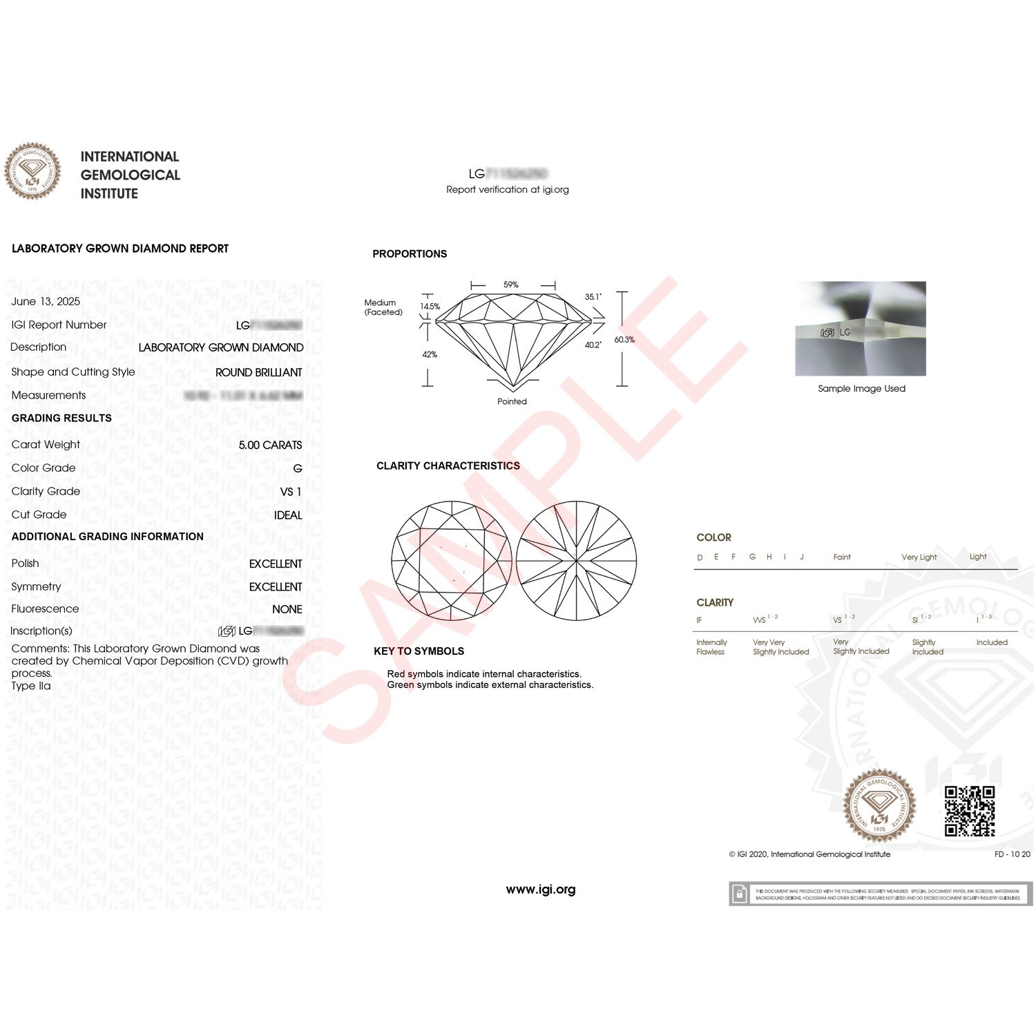 5 Carat Round Lab Grown IGI G/VS1 Diamond Solitaire Ring in 10K Yellow Gold - Close-Up | BIJOLINA
