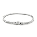 Fancy Weave Bangle in 14k White Gold (3.00 mm) | BIJOLINA