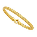 Fancy Weave Bangle in 14K Yellow Gold Style B