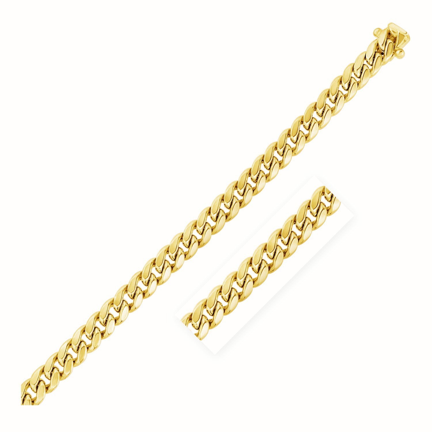 10K Yellow Gold Semi Solid Miami Cuban Chain (34.9g) | BIJOLINA