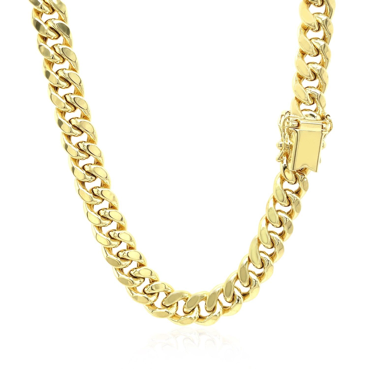 10K Yellow Gold Semi Solid Miami Cuban Chain (34.9g) | BIJOLINA