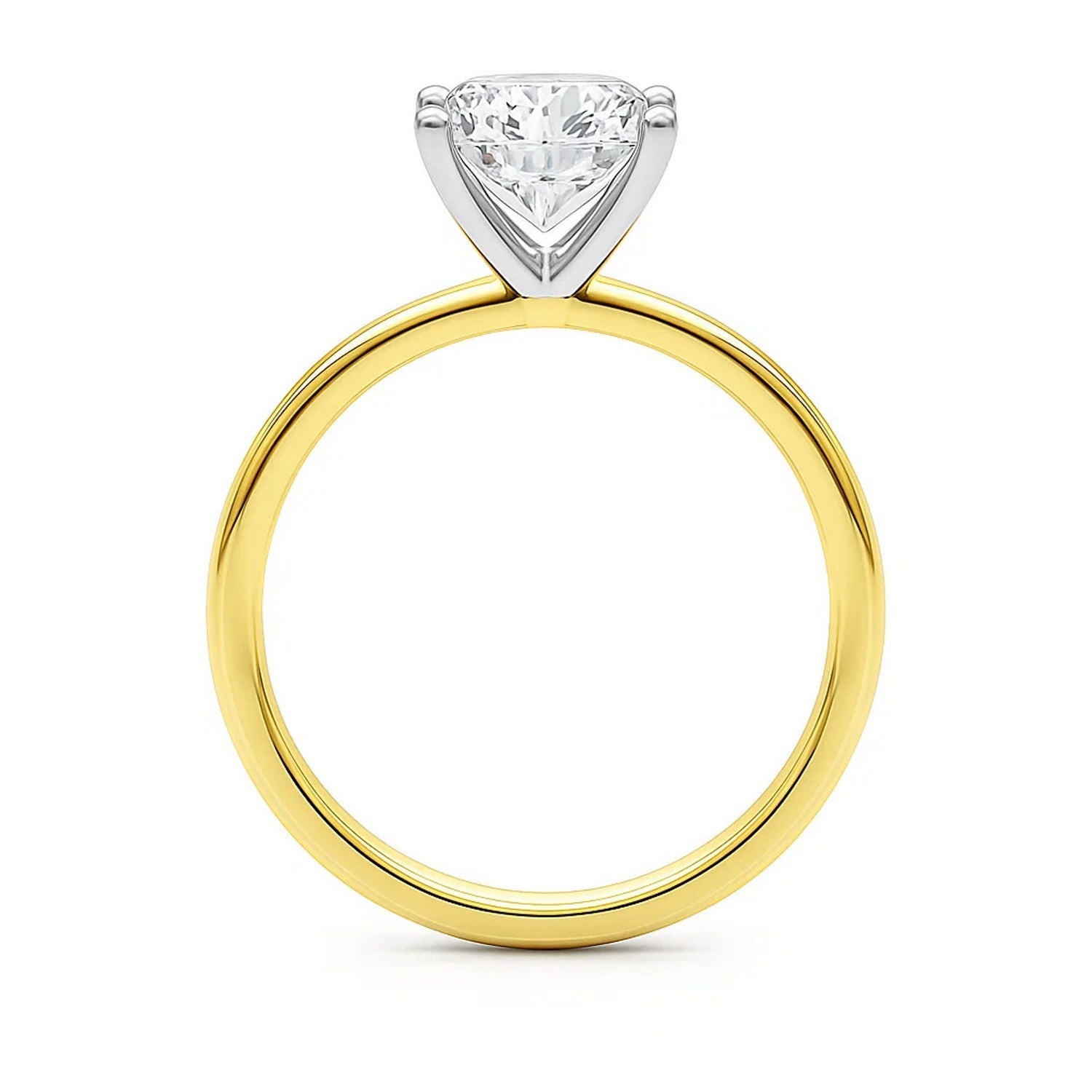 Princess Diamond Solitaire Ring 14K Yellow Gold