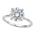 Round Diamond Solitaire Ring 14K White Gold