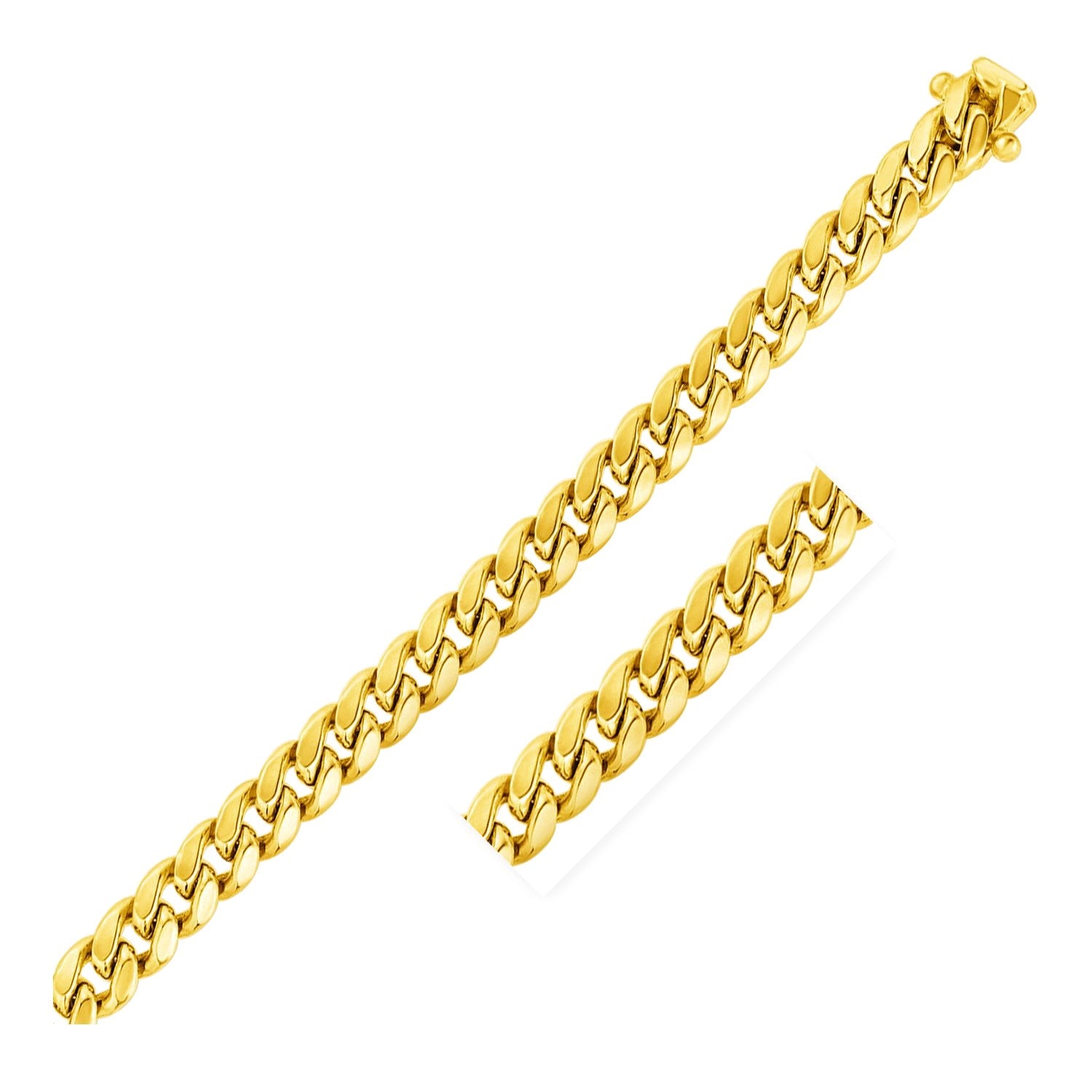10K Yellow Gold Semi Solid Miami Cuban Chain (48.7g) | BIJOLINA
