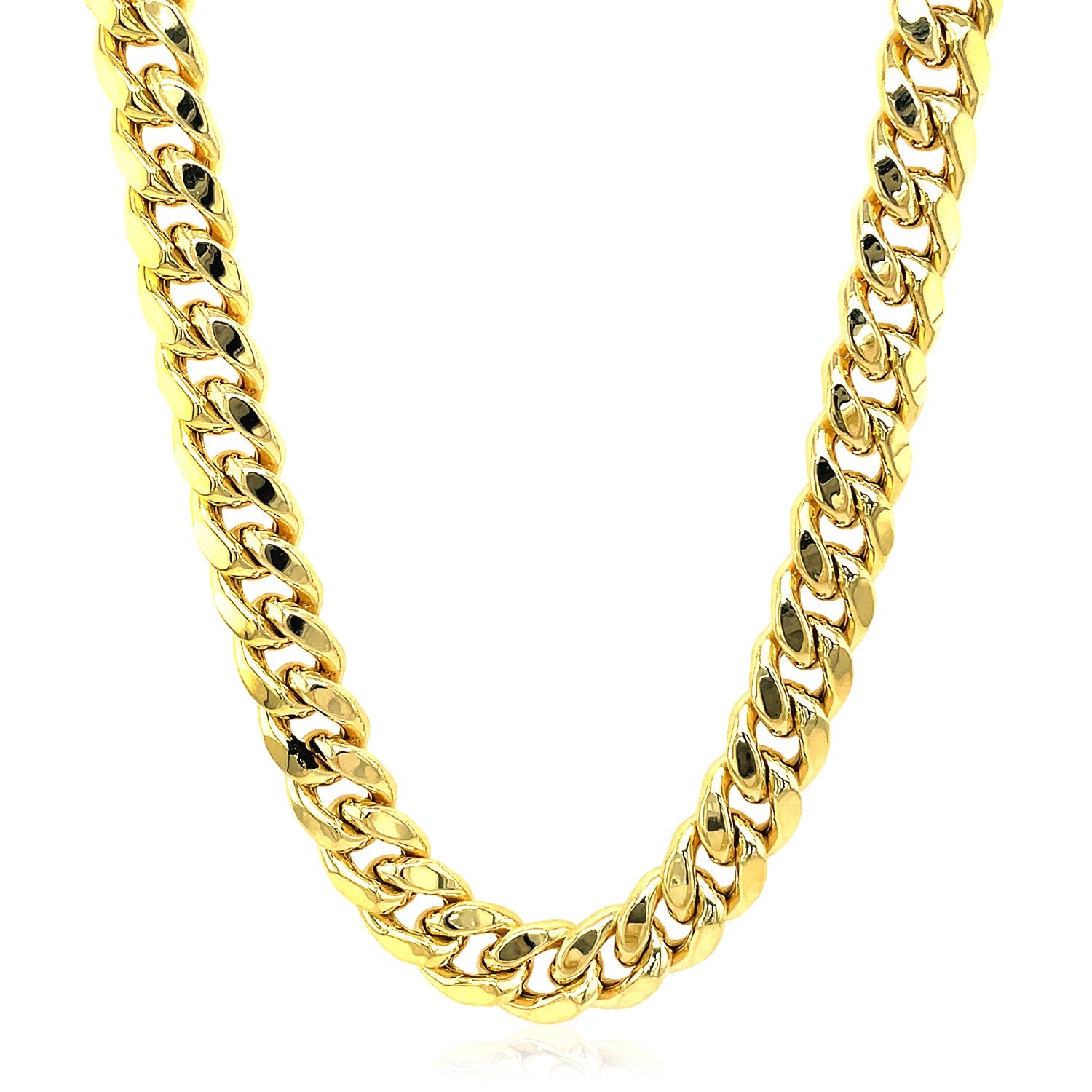 10K Yellow Gold Semi Solid Miami Cuban Chain (48.7g) | BIJOLINA