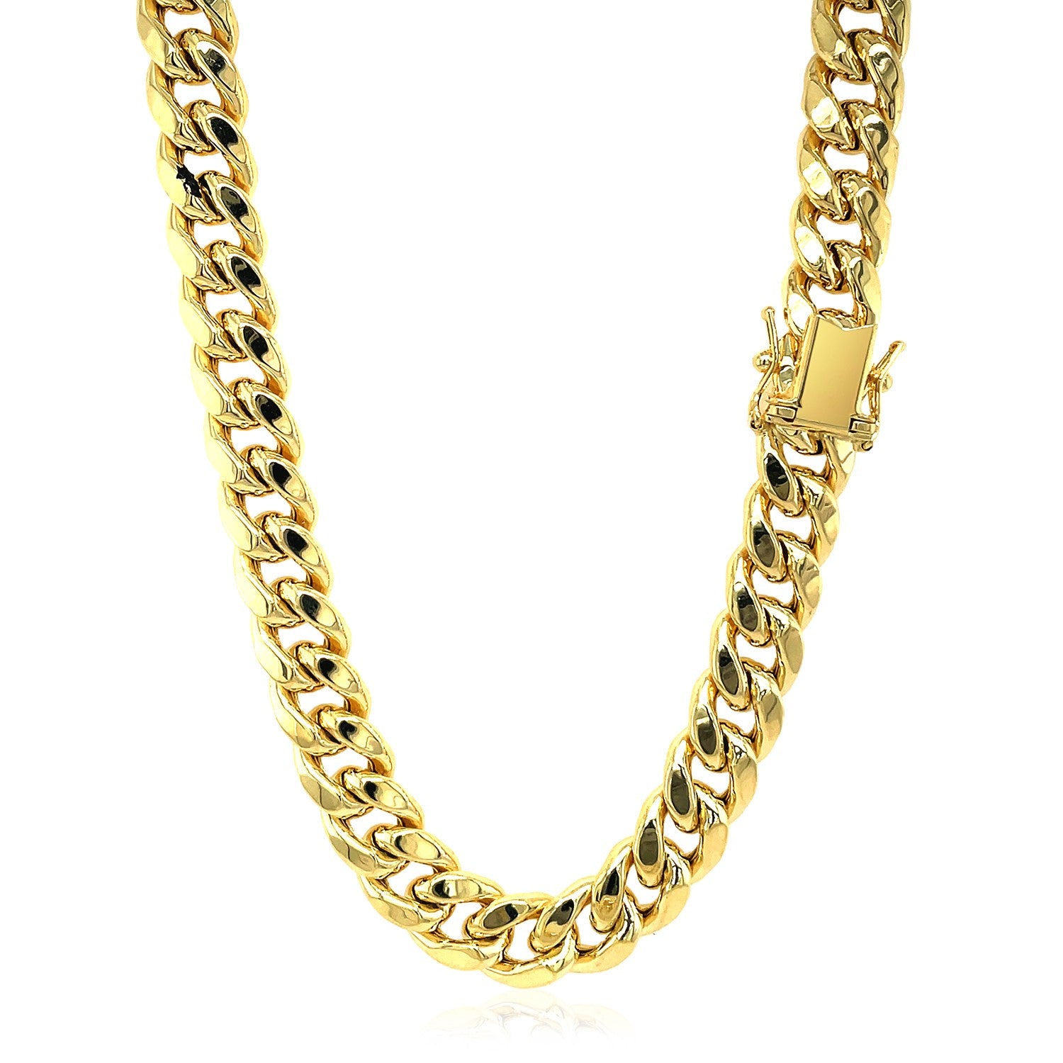 10K Yellow Gold Semi Solid Miami Cuban Chain (48.7g) | BIJOLINA