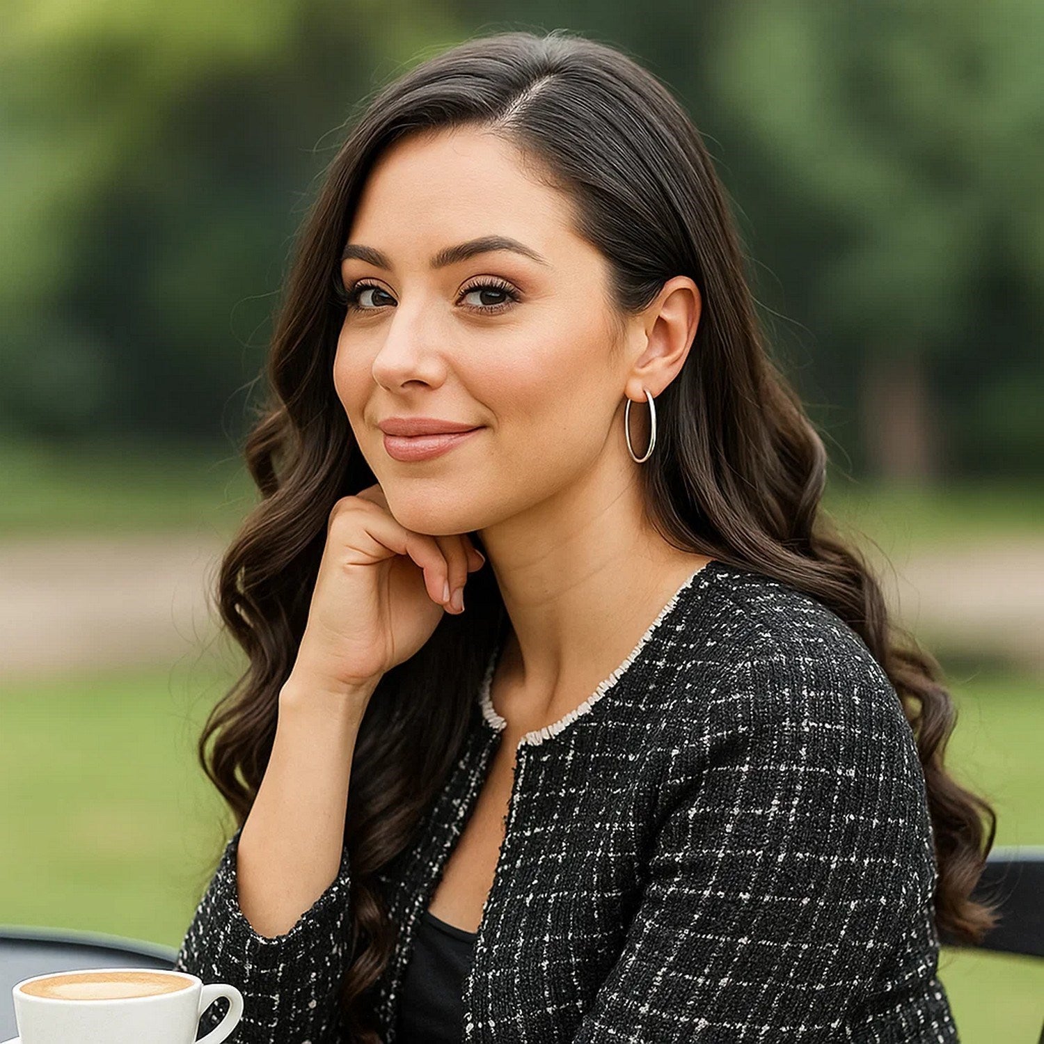 10K White Gold Polished Hoop Earrings (2.00 mm) | BIJOLINA