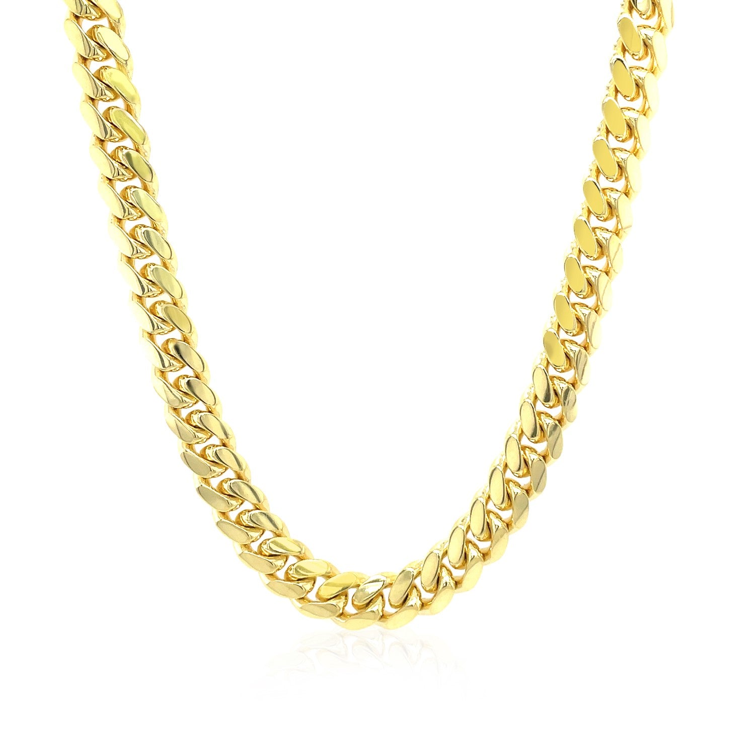 10K Yellow Gold Classic Miami Cuban Solid Chain | BIJOLINA