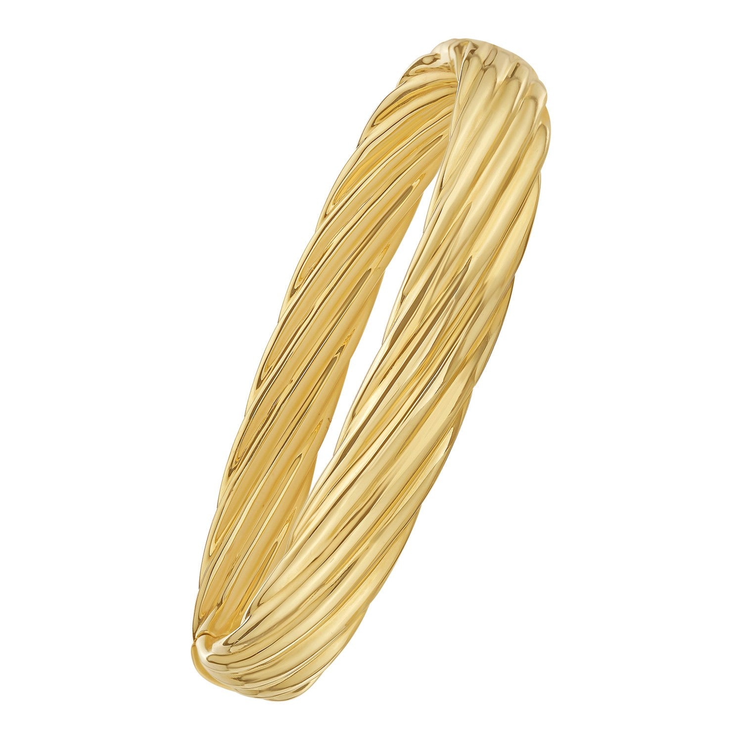 14K Yellow Gold Twist Bangle
