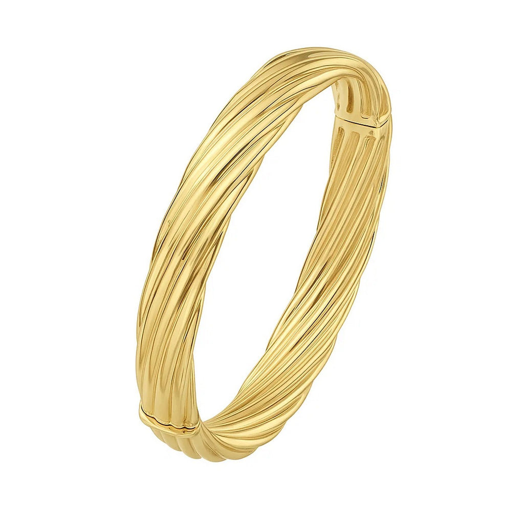 14K Yellow Gold Twist Bangle