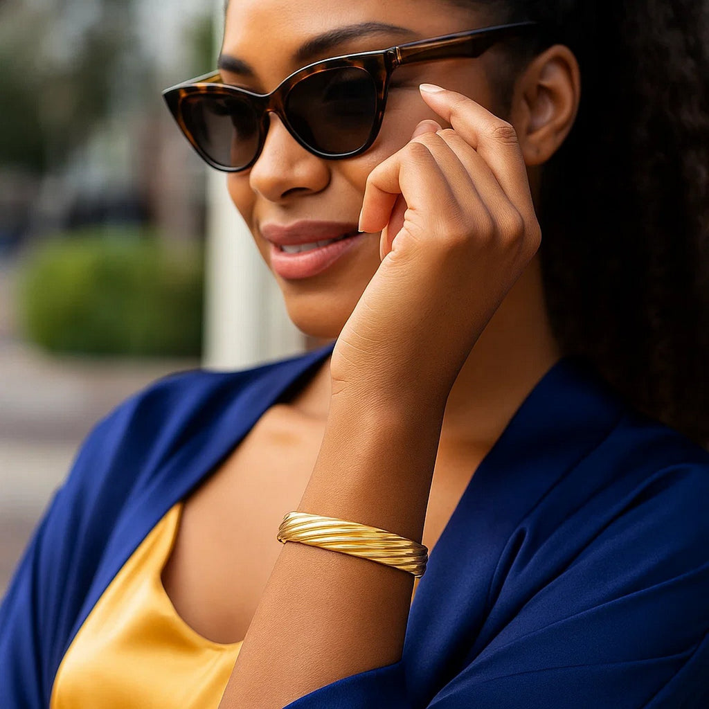 14K Yellow Gold Twist Bangle