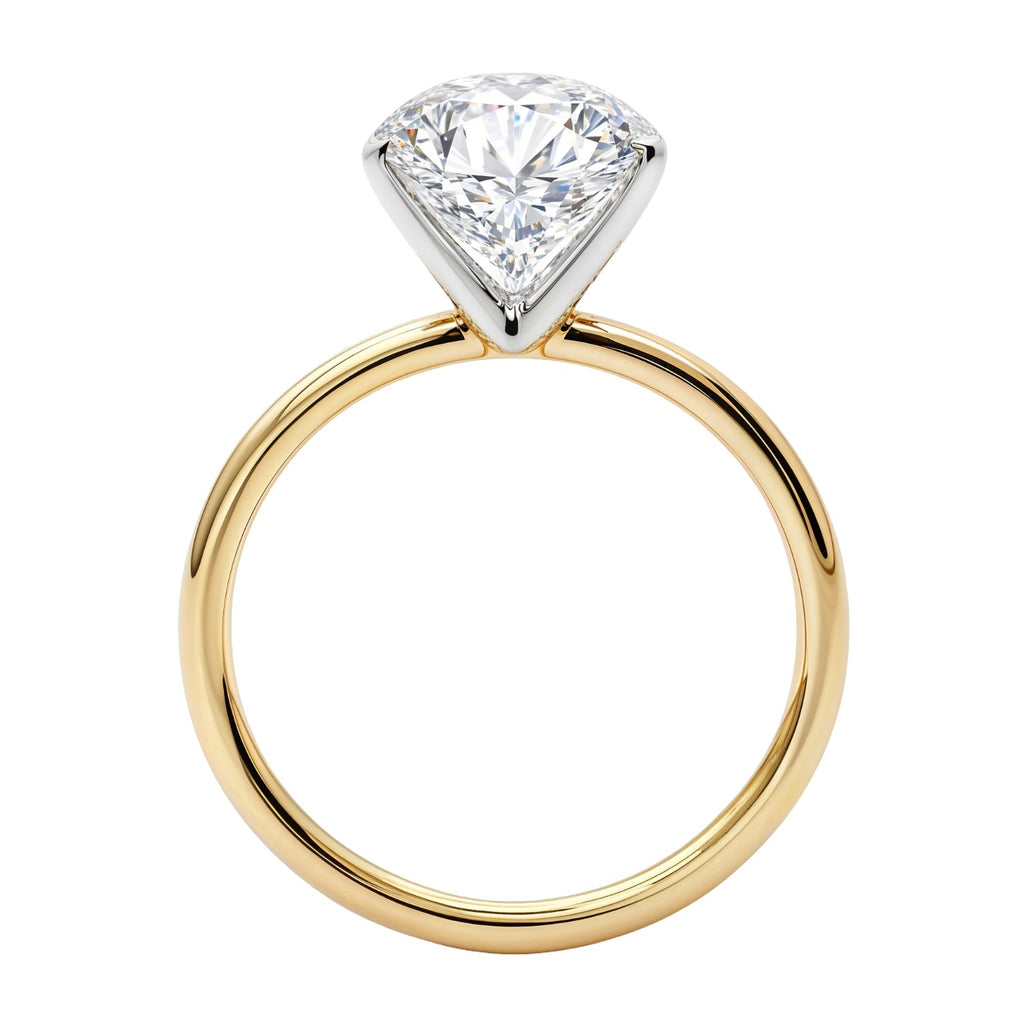 Oval Lab Grown Igi G/vs1 Diamond Solitaire Ring in 14K Yellow Gold Style B