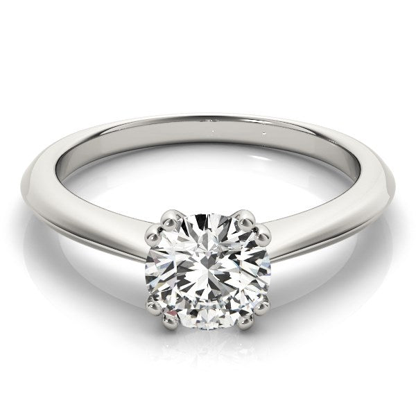 14K White Gold Double Prong Set Solitaire Diamond Engagement Ring (1 CT TW)