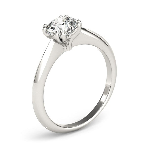 14K White Gold Double Prong Set Solitaire Diamond Engagement Ring (1 CT TW)
