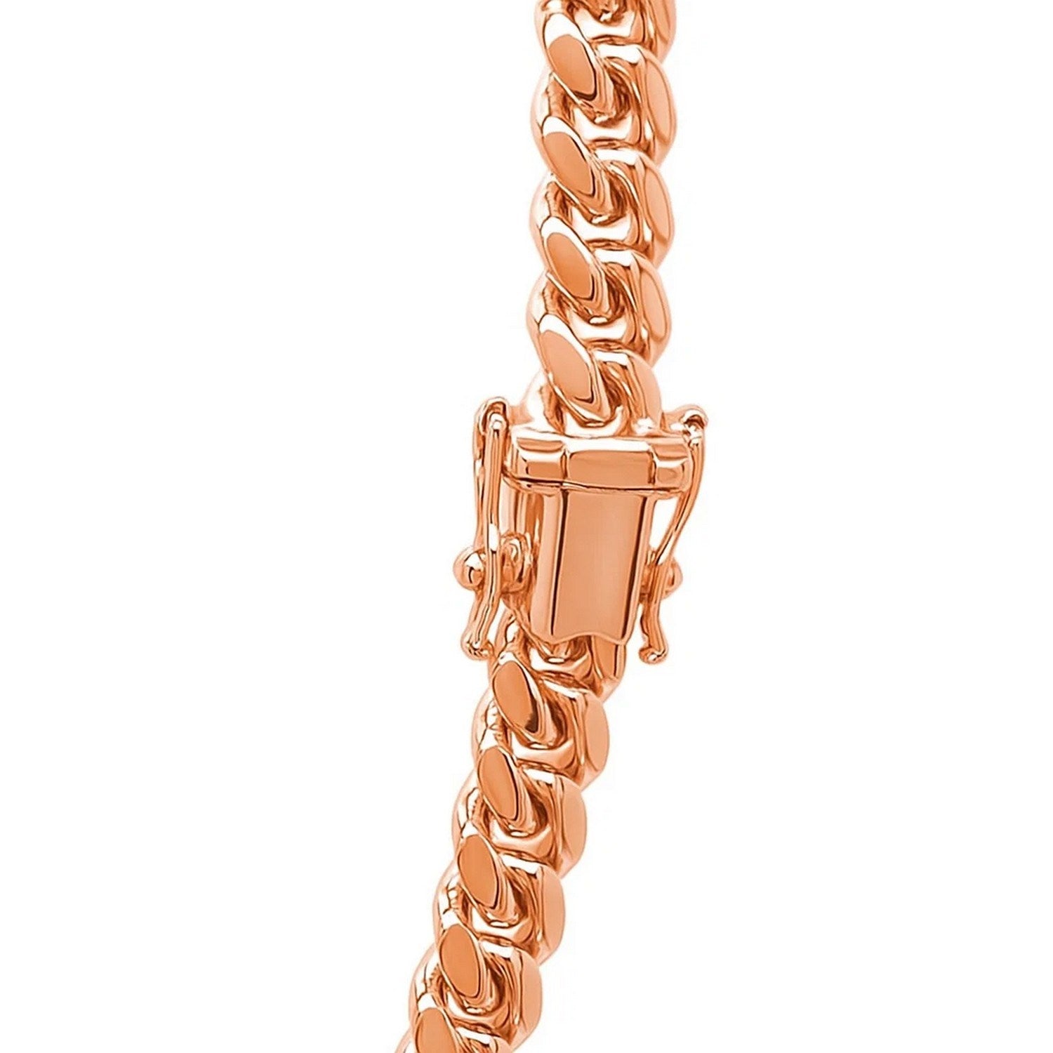 14K Rose Gold Classic Miami Cuban Solid Chain | BIJOLINA