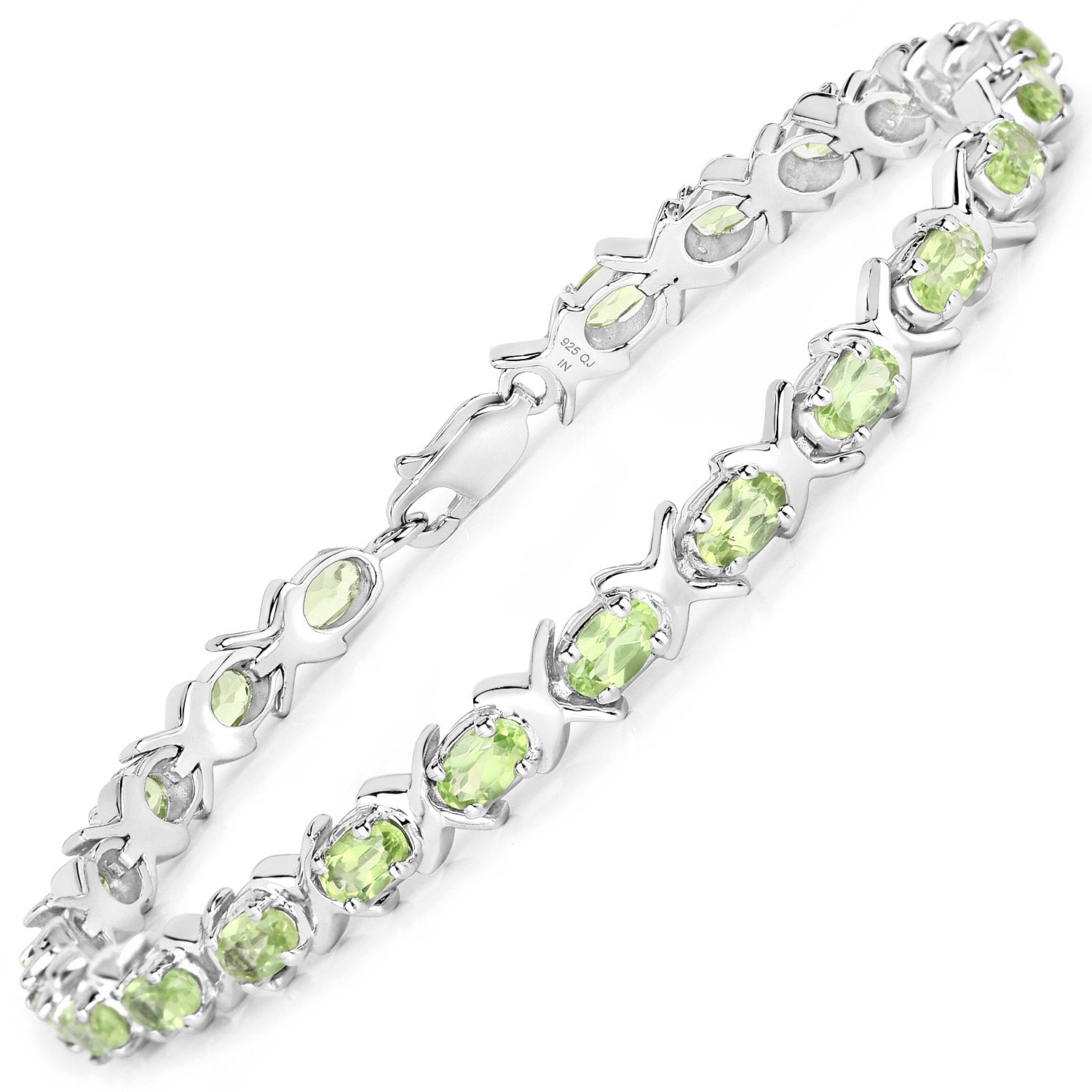 Peridot Sterling Silver Bracelet (5.29 ct) - gallery