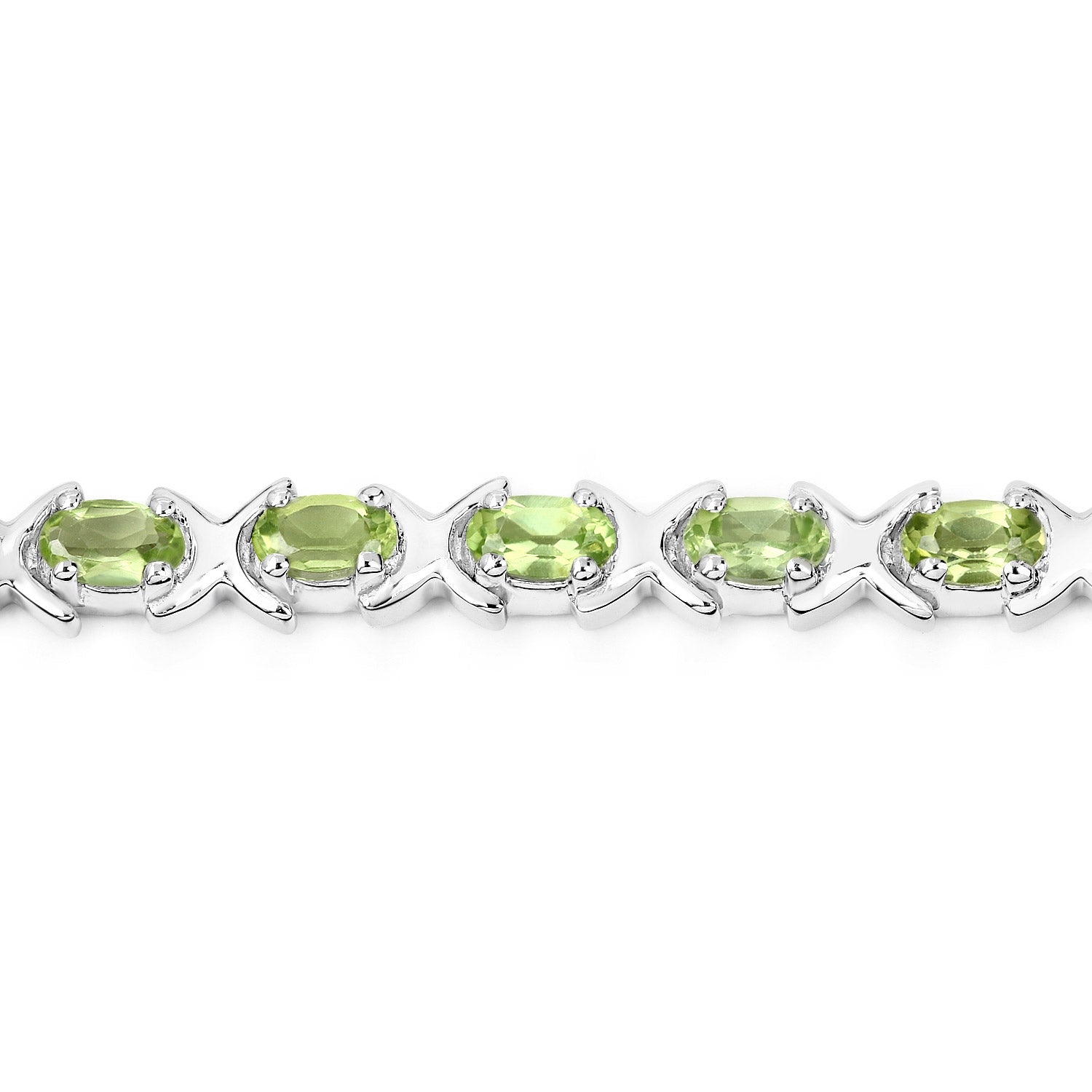 Peridot Sterling Silver Bracelet (5.29 ct) - view1