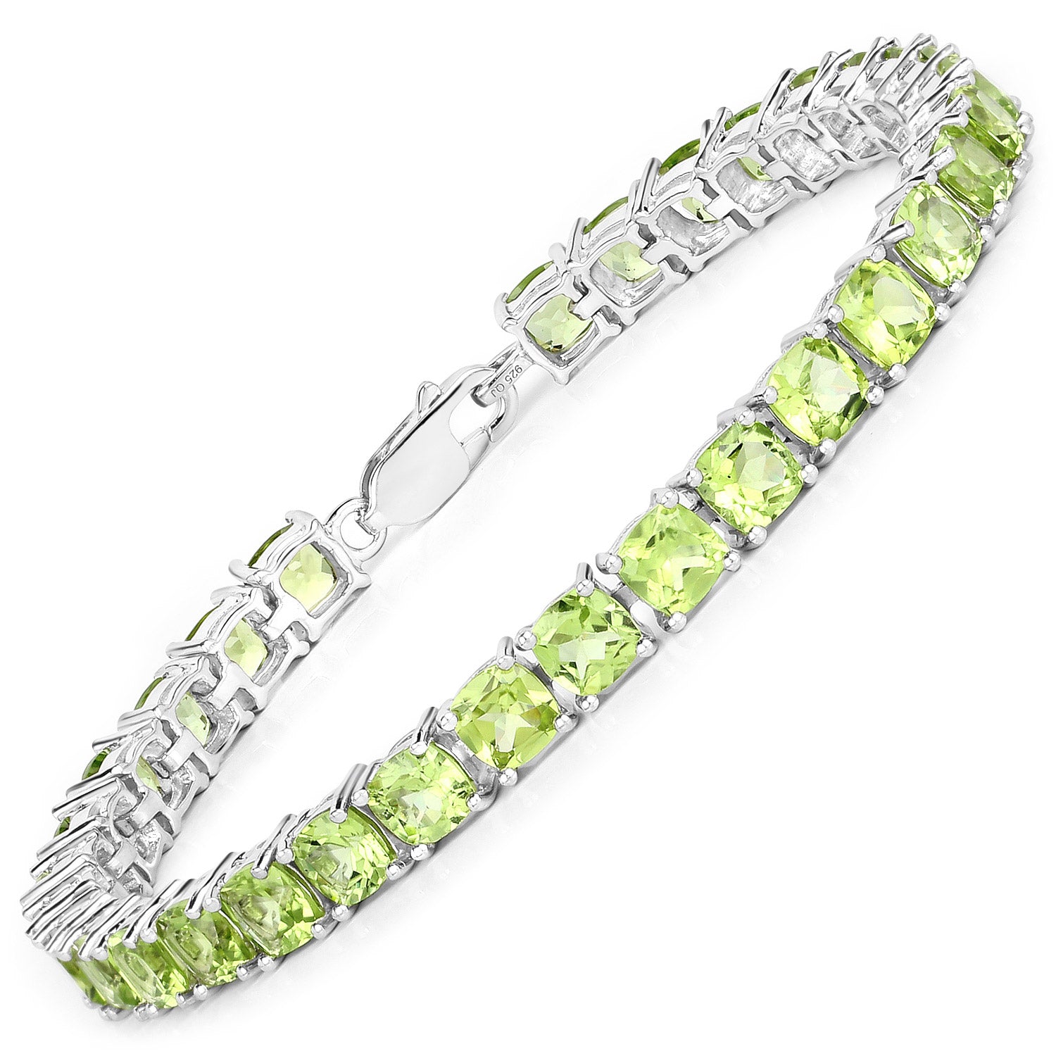 Peridot Sterling Silver Bracelet (17.60 ct) - gallery
