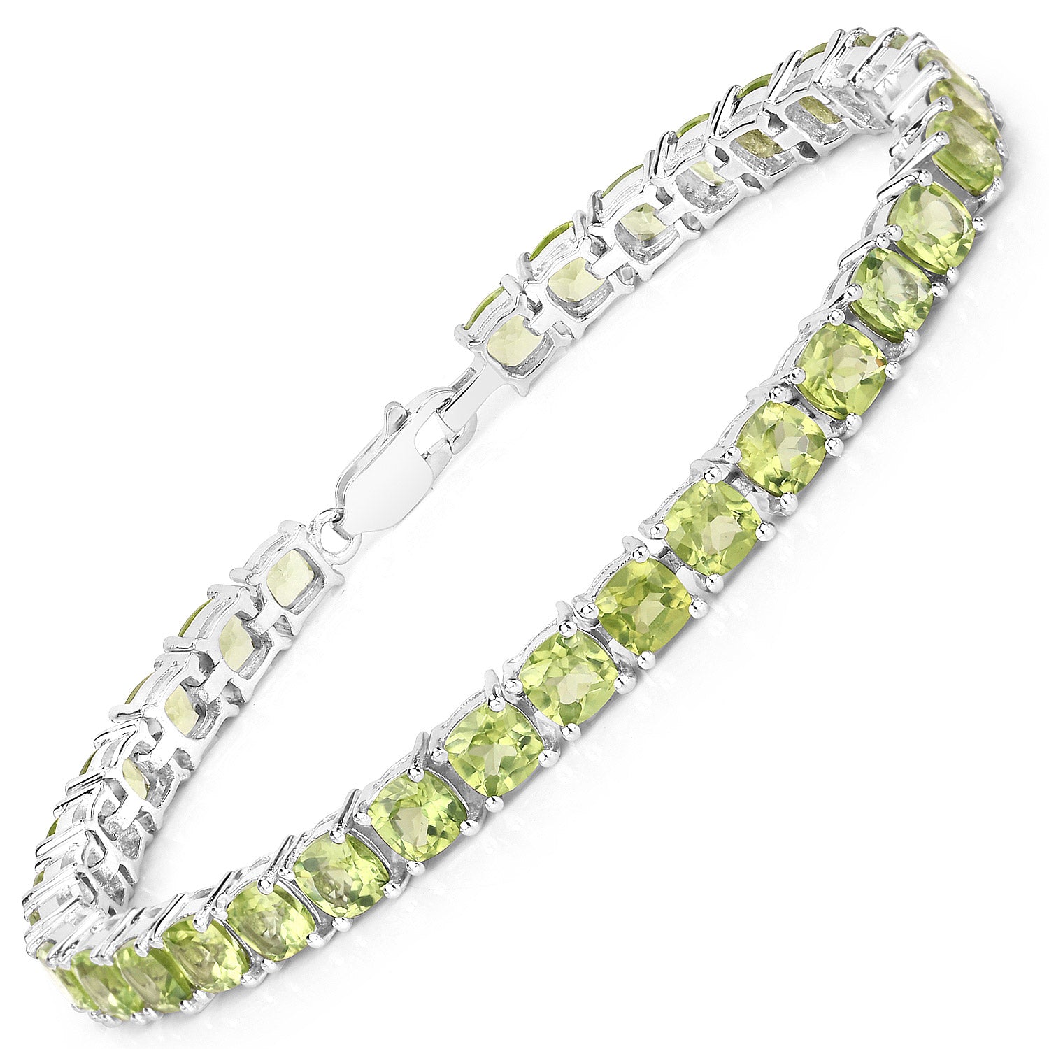 Peridot Sterling Silver Bracelet (17.60 ct) - view1