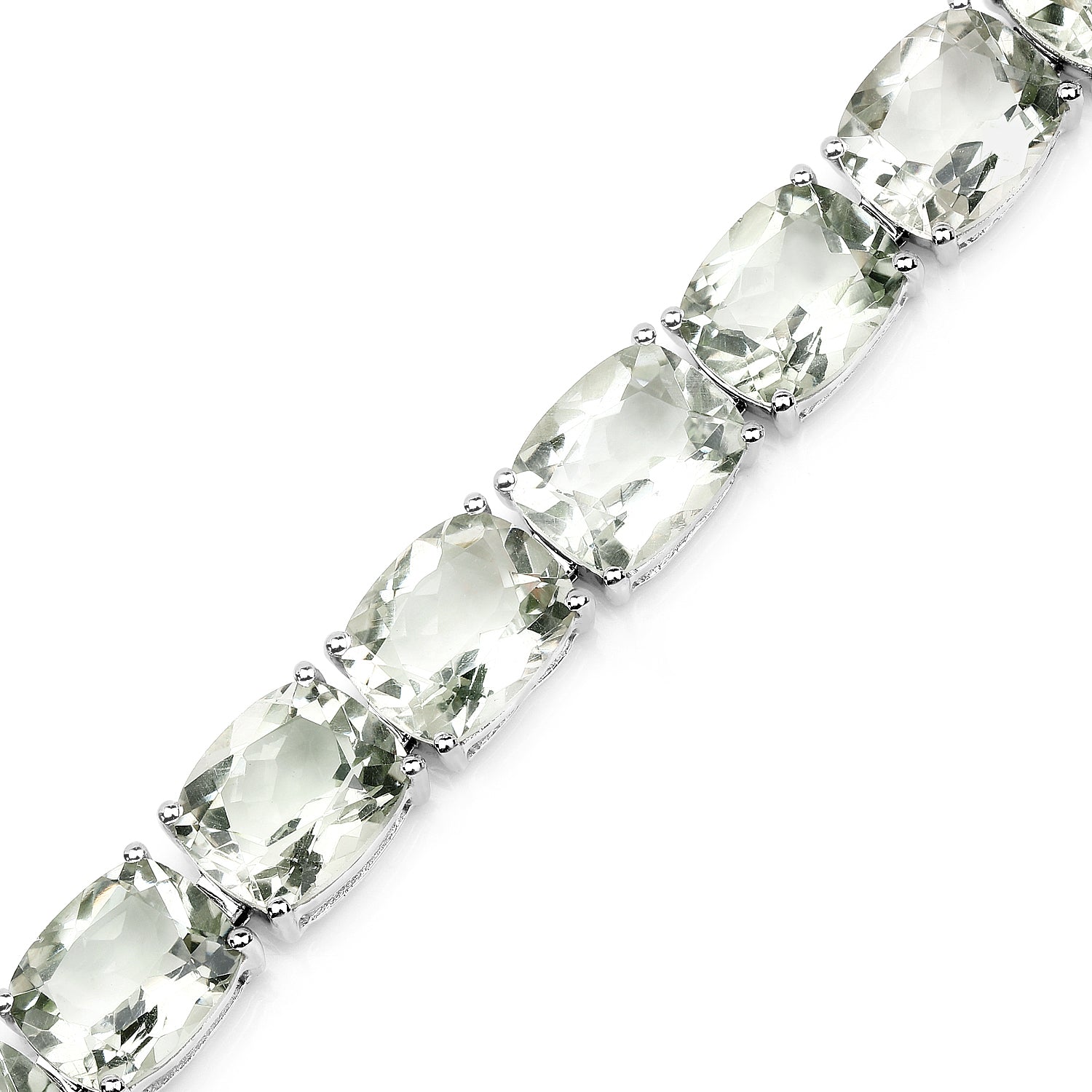 Green Amethyst Sterling Silver Bracelet - view2