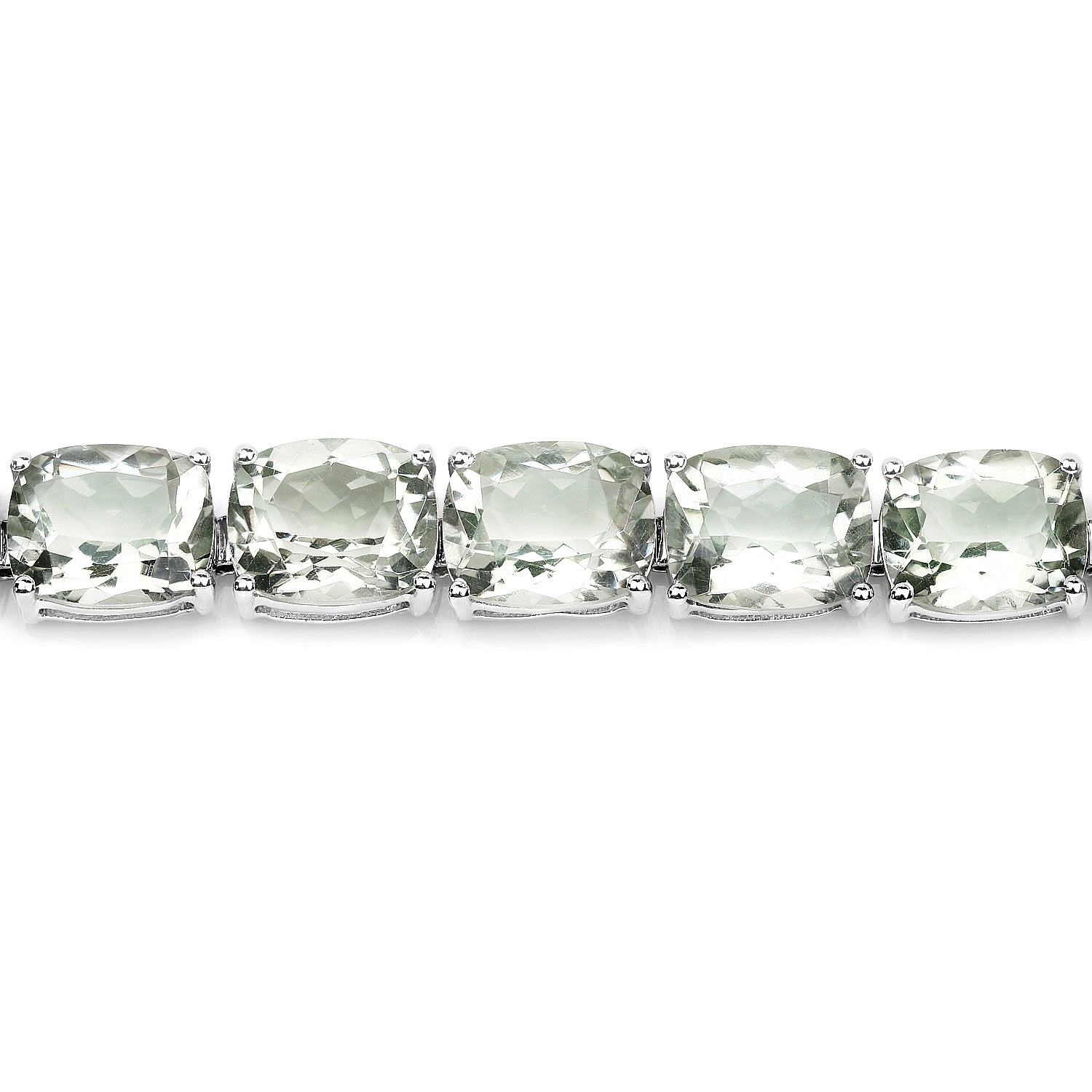 Green Amethyst Sterling Silver Bracelet - view3