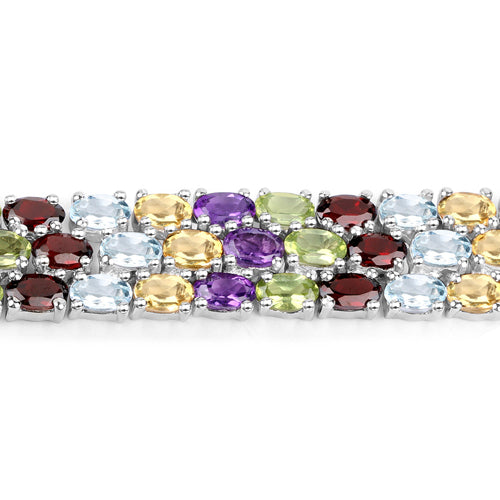 Multi-Stone Sterling Silver Bracelet (23.74 ct)