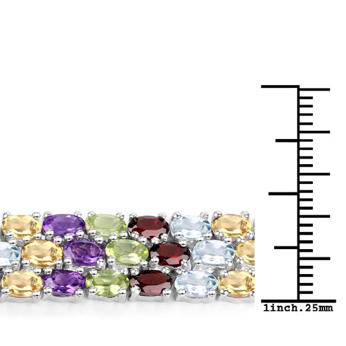 Multi-Stone Sterling Silver Bracelet (23.74 ct)