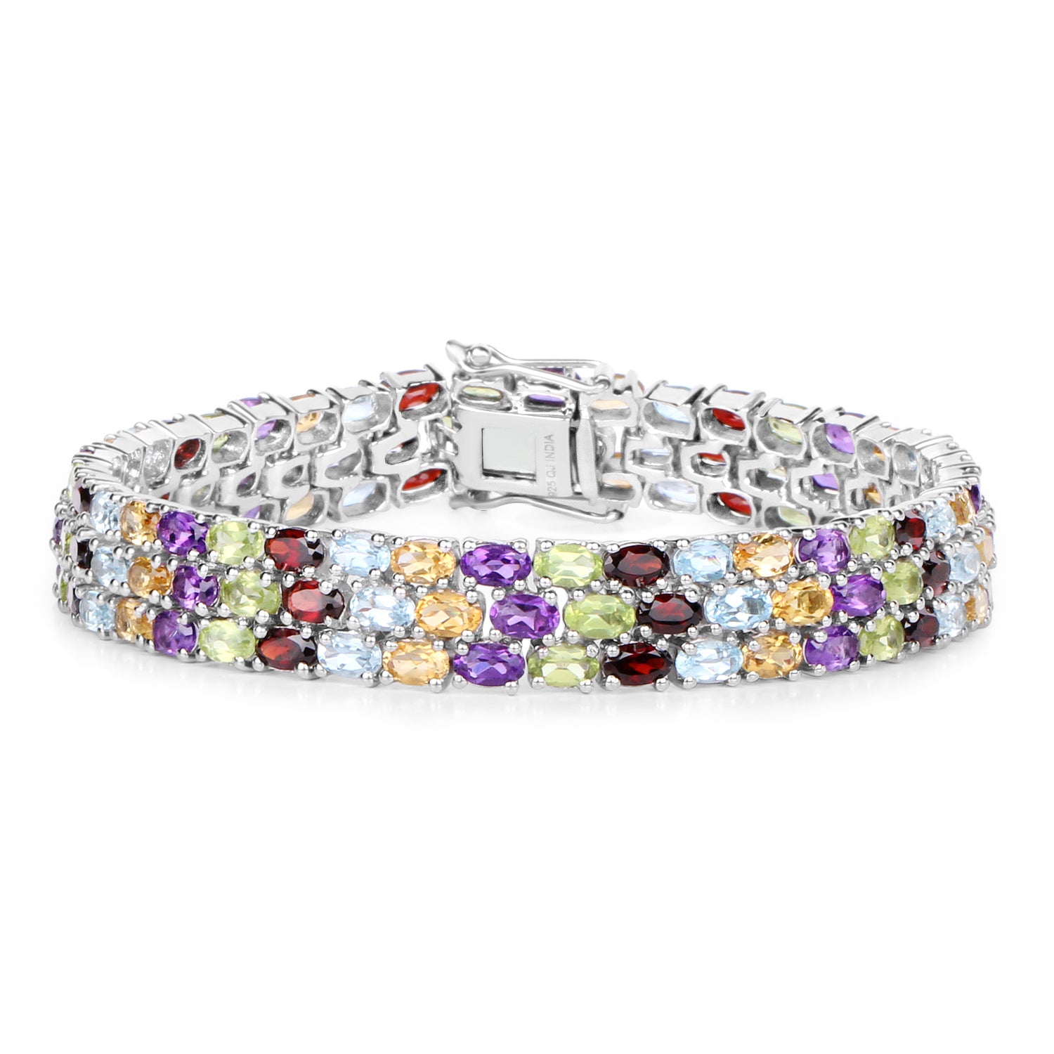 Multi-Stone Sterling Silver Bracelet (23.74 ct) - gallery