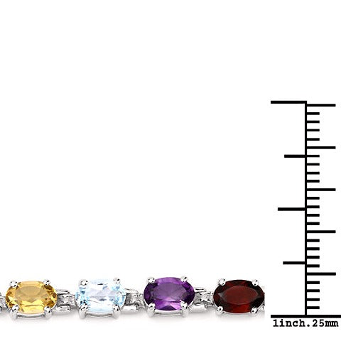 Multi-Stone Sterling Silver Bracelet (9.20 ct)