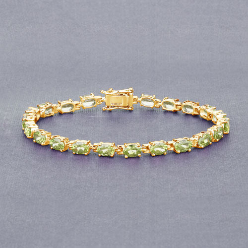 Peridot Sterling Silver Bracelet (8.61 ct) Style B