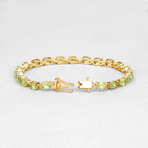 Peridot Sterling Silver Bracelet (8.61 ct) Style B