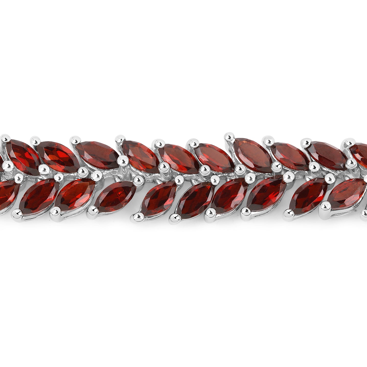 Garnet Sterling Silver Bracelet (18.40 ct) - view1