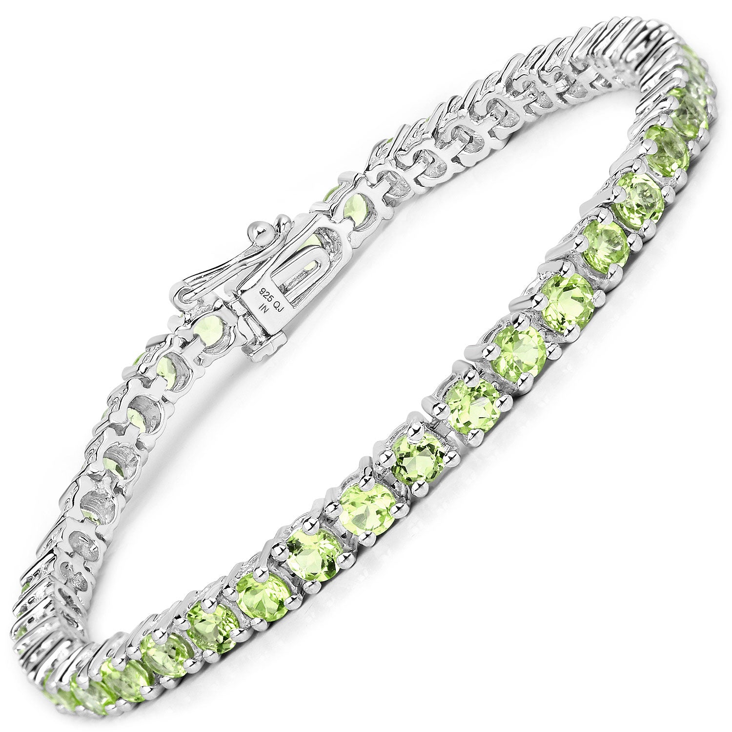 Peridot Sterling Silver Bracelet (7.04 ct) - gallery