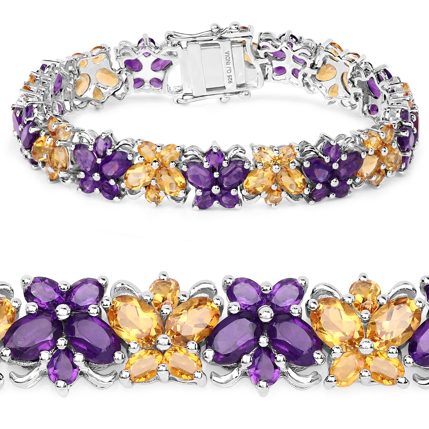 Amethyst & Citrine Sterling Silver Sterling - gallery