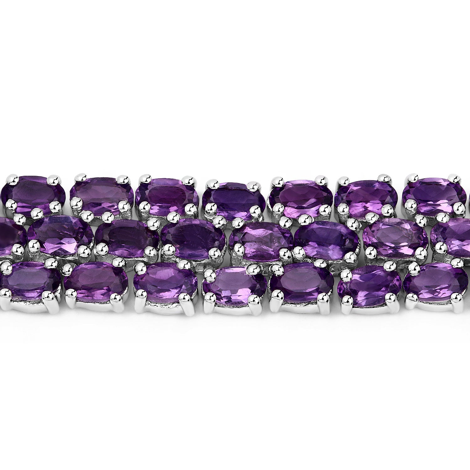 Amethyst Sterling Silver Bracelet (18.72 ct) - view1