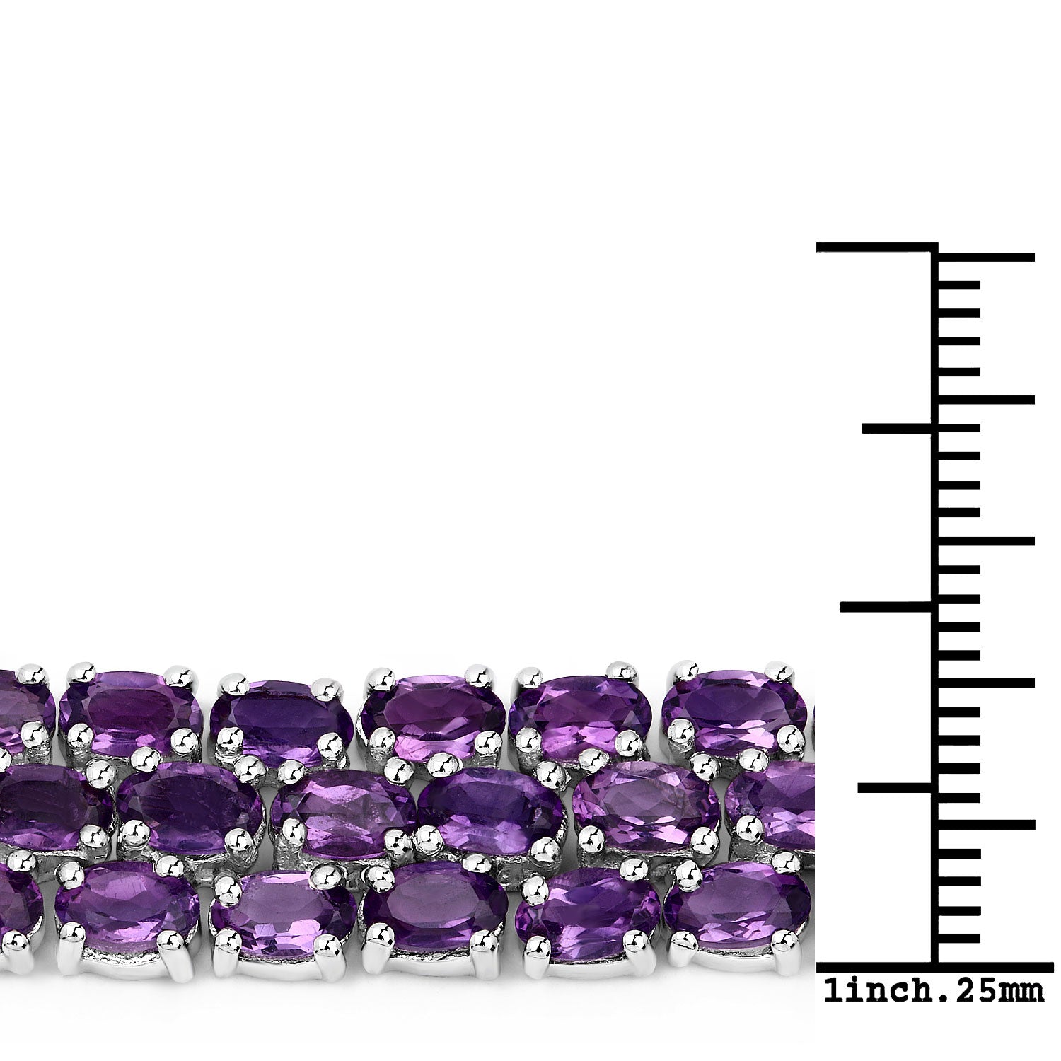 Amethyst Sterling Silver Bracelet (18.72 ct) - view2