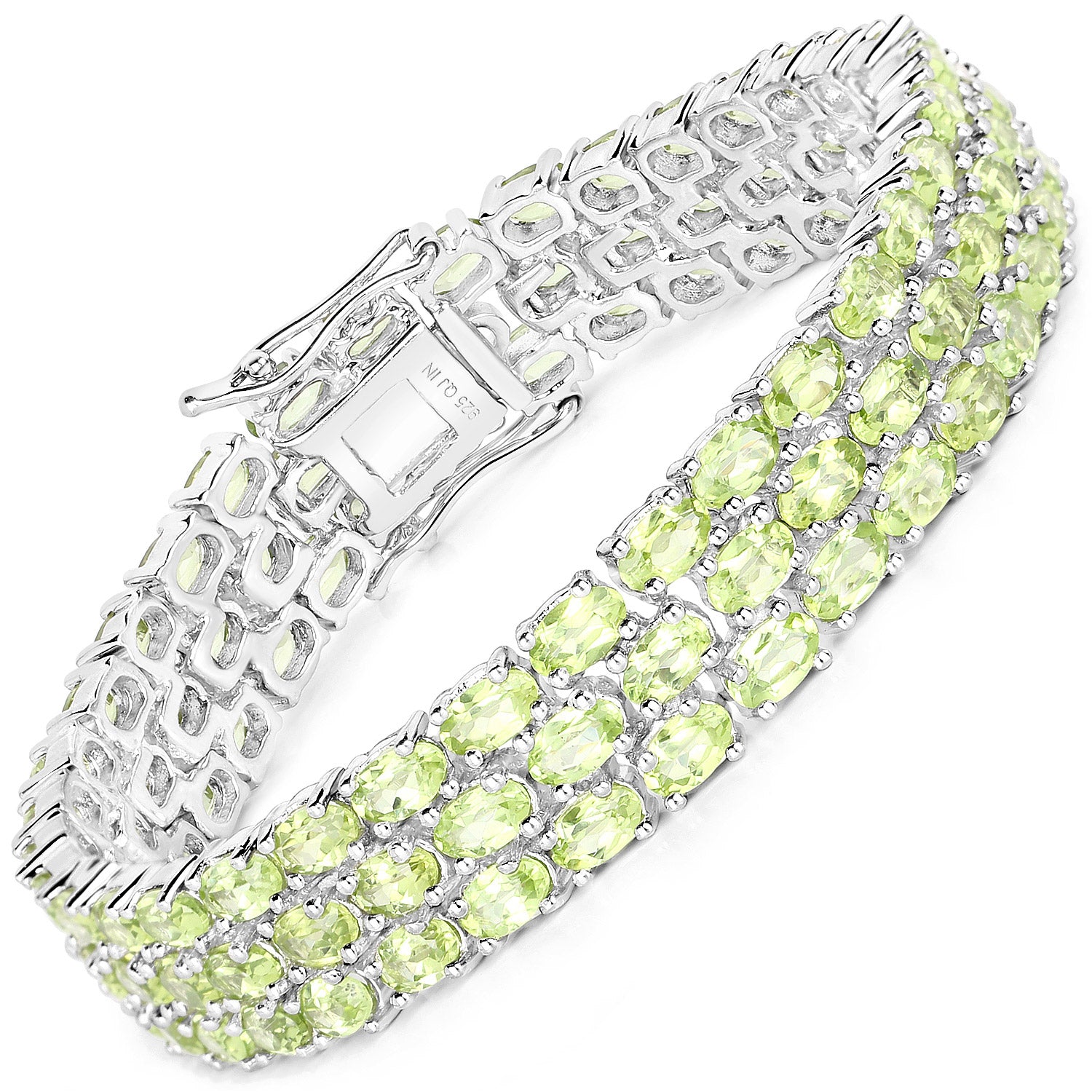 Peridot Sterling Silver Bracelet (23.23 ct) - gallery