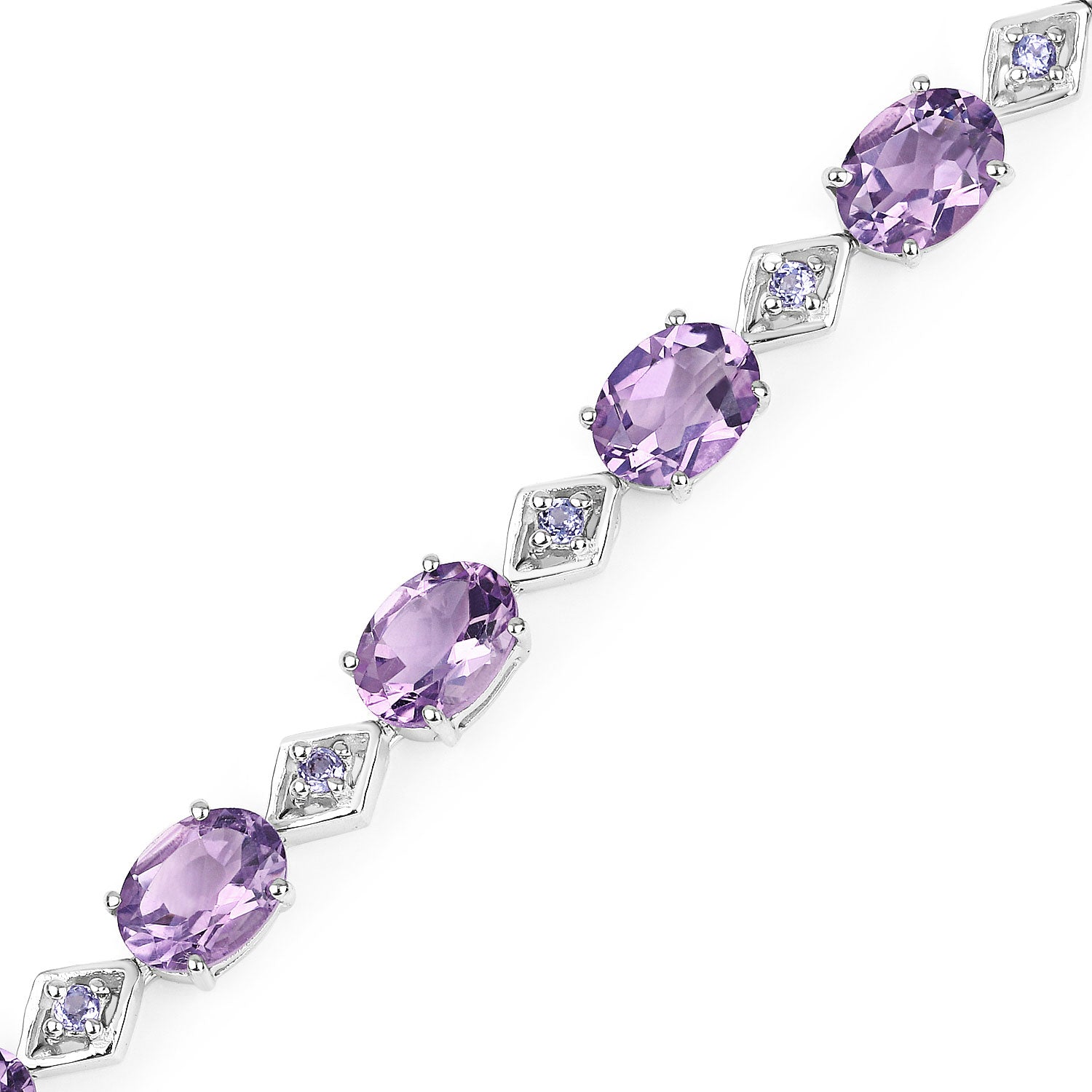 Amethyst & Tanzanite Sterling Silver Bracelet - view2
