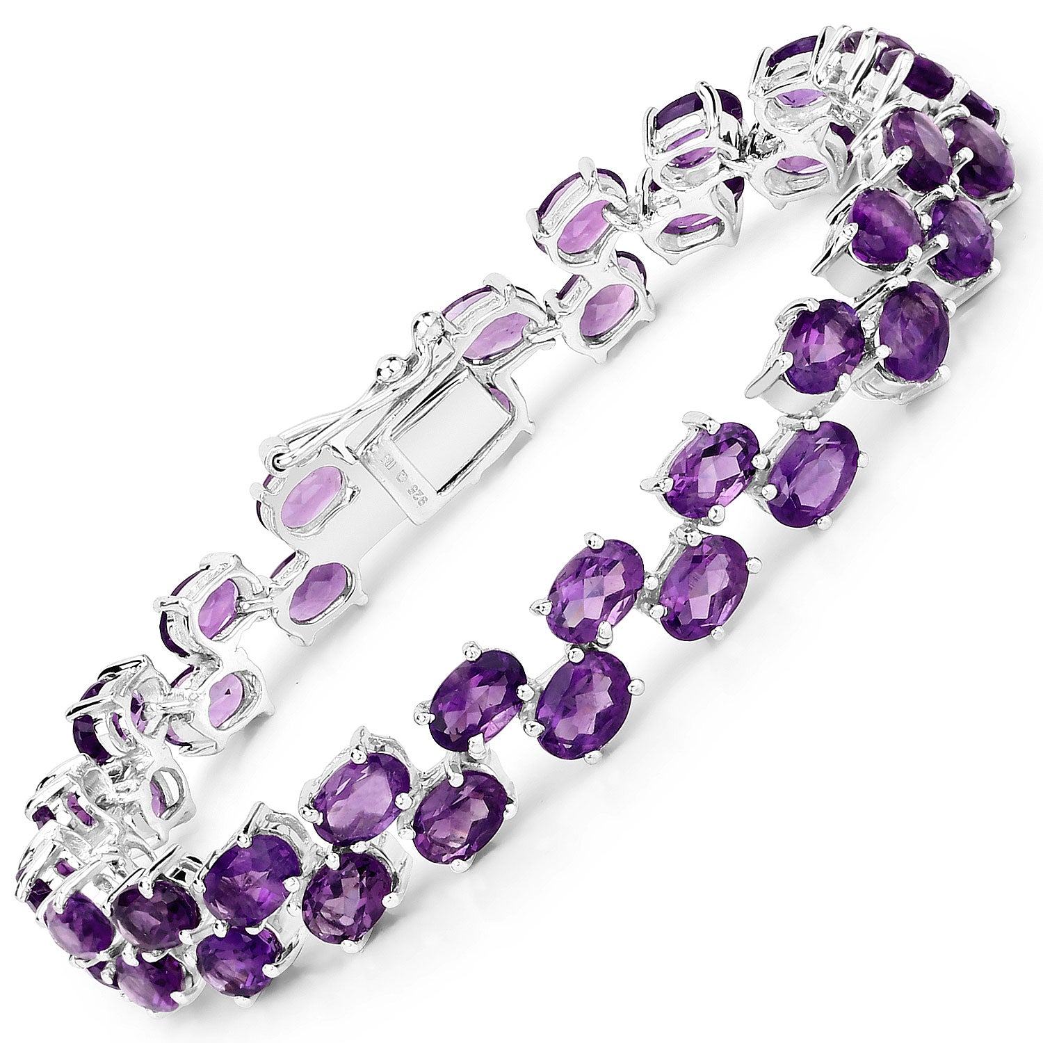 Amethyst Sterling Silver Bracelet (16.72 ct) - gallery