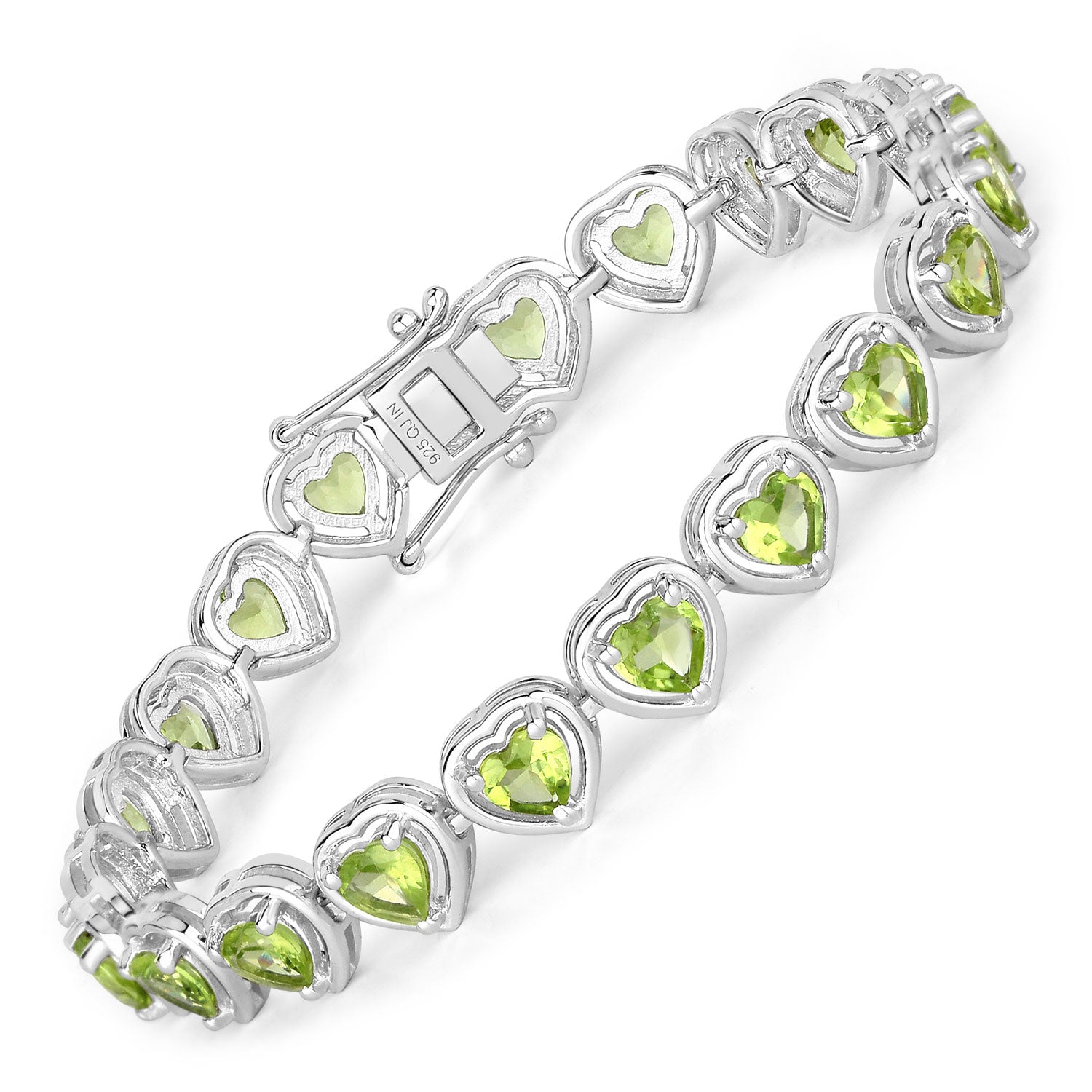 Peridot Sterling Silver Bracelet (9.24 ct) - gallery