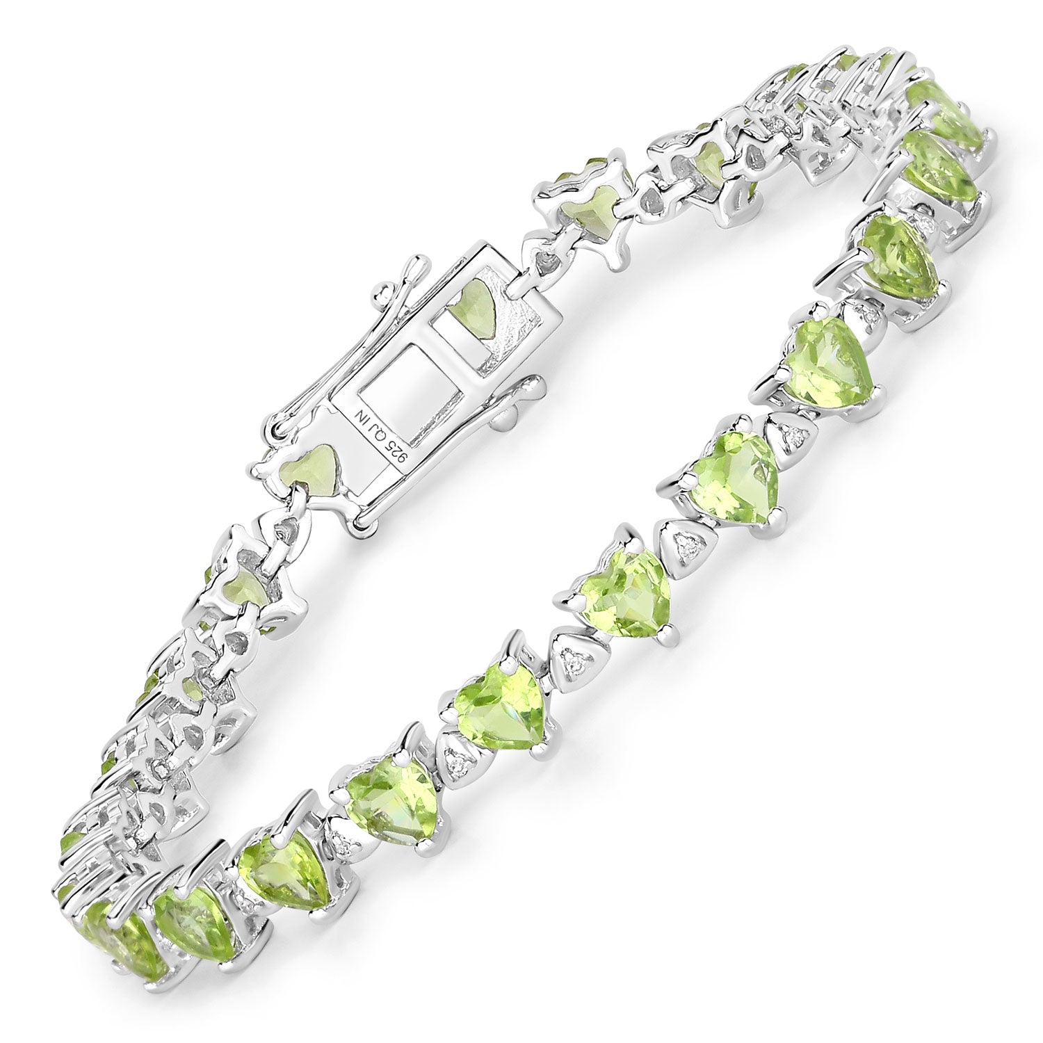 Peridot Sterling Silver Bracelet (10.24 ct) - gallery