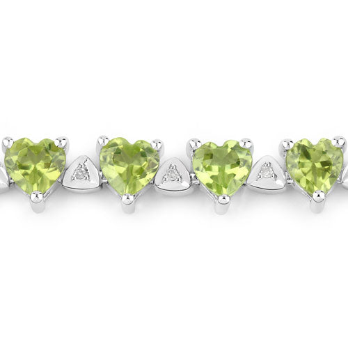 Peridot Sterling Silver Bracelet (10.24 ct)