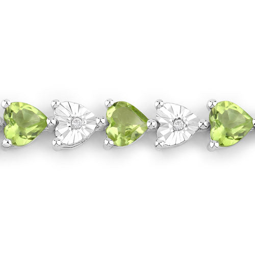 Peridot Sterling Silver Bracelet (6.74 ct)