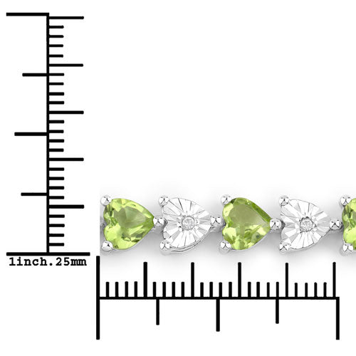 Peridot Sterling Silver Bracelet (6.74 ct)