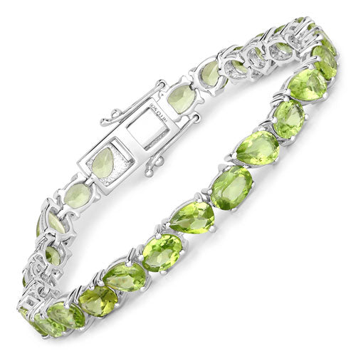 Peridot Sterling Silver Bracelet (21.37 ct)
