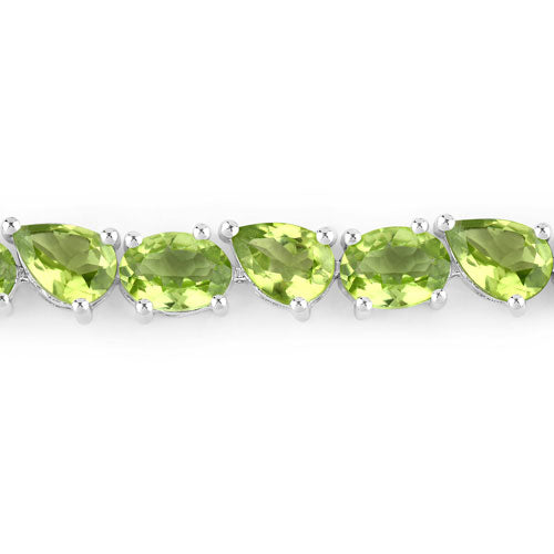 Peridot Sterling Silver Bracelet (21.37 ct)