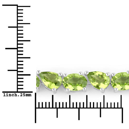 Peridot Sterling Silver Bracelet (21.37 ct)