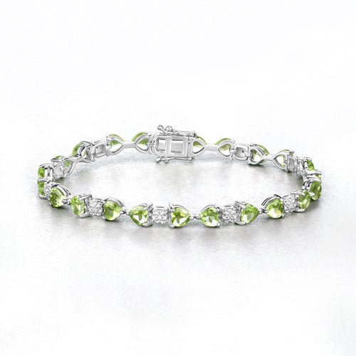 Peridot Sterling Silver Bracelet (9.78 ct)