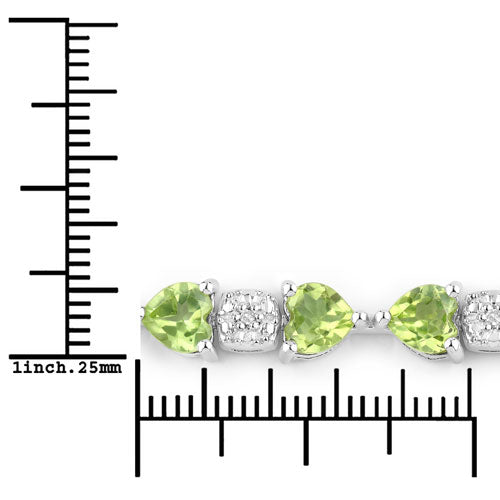 Peridot Sterling Silver Bracelet (9.78 ct)